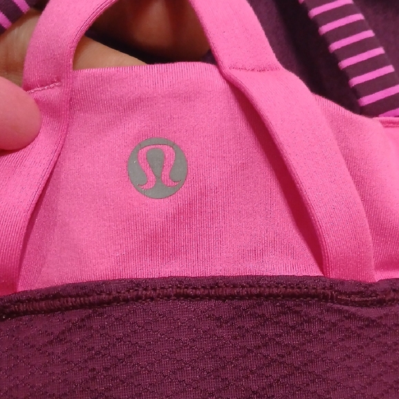 Lululemon Women's Pink Striped Tank Top Gentle Used Doesn't Have Sz Tag - Picture 5 of 9